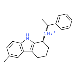 ChemSpider 2D Image | (1R)-6-Methyl-N-[(1R)-1-phenylethyl]-2,3,4,9-tetrahydro-1H-carbazol-1-aminium | C21H25N2