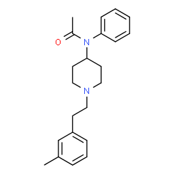 ChemSpider 2D Image | N-{1-[2-(3-Methylphenyl)ethyl]-4-piperidinyl}-N-phenylacetamide | C22H28N2O