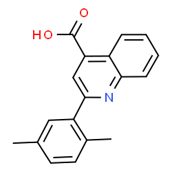 ChemSpider 2D Image | 2-(2,5-Dimethylphenyl)-4-quinolinecarboxylic acid | C18H15NO2