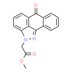 ChemSpider 2D Image | Methyl (6-oxodibenzo[cd,g]indazol-2(6H)-yl)acetate | C17H12N2O3