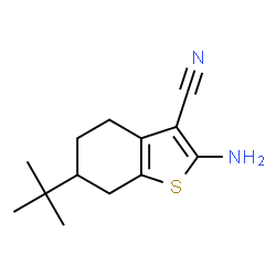 ChemSpider 2D Image | 2-Amino-6-t-butyl-3-cyano-4,5,6,7-tetrahydrothianaphthene | C13H18N2S