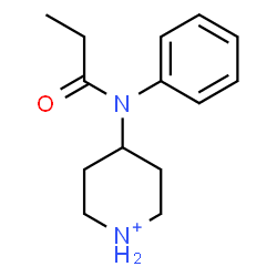 ChemSpider 2D Image | 4-[Phenyl(propionyl)amino]piperidinium | C14H21N2O