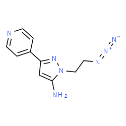 ChemSpider 2D Image | 1-(2-Azidoethyl)-3-(4-pyridinyl)-1H-pyrazol-5-amine | C10H11N7