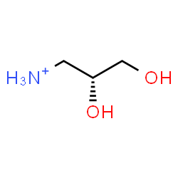 ChemSpider 2D Image | (2R)-2,3-Dihydroxy-1-propanaminium | C3H10NO2