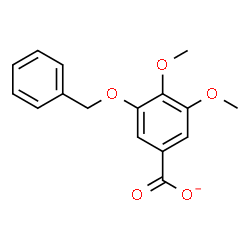 ChemSpider 2D Image | 3-(Benzyloxy)-4,5-dimethoxybenzoate | C16H15O5