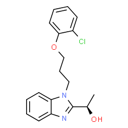 ChemSpider 2D Image | (1R)-1-{1-[3-(2-Chlorophenoxy)propyl]-1H-benzimidazol-2-yl}ethanol | C18H19ClN2O2
