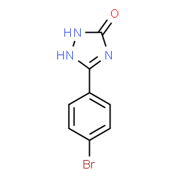 ChemSpider 2D Image | 5-(4-bromophenyl)-2H-1,2,4-triazol-3(4H)-one | C8H6BrN3O