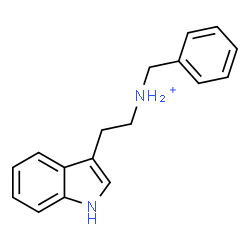 ChemSpider 2D Image | N-Benzyl-2-(1H-indol-3-yl)ethanaminium | C17H19N2
