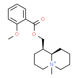 ChemSpider 2D Image | (1R,9aR)-1-{[(2-Methoxybenzoyl)oxy]methyl}-5-methyloctahydro-2H-quinolizinium | C19H28NO3