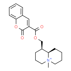 ChemSpider 2D Image | (1R,9aR)-5-Methyl-1-({[(2-oxo-2H-chromen-3-yl)carbonyl]oxy}methyl)octahydro-2H-quinolizinium | C21H26NO4