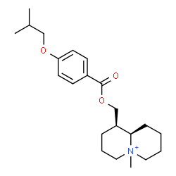 ChemSpider 2D Image | (1R,9aR)-1-{[(4-Isobutoxybenzoyl)oxy]methyl}-5-methyloctahydro-2H-quinolizinium | C22H34NO3