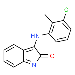 ChemSpider 2D Image | 3-[(3-Chloro-2-methylphenyl)amino]-2H-indol-2-one | C15H11ClN2O