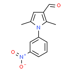 ChemSpider 2D Image | 2,5-Dimethyl-1-(3-nitrophenyl)-1H-pyrrole-3-carbaldehyde | C13H12N2O3