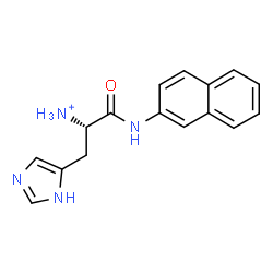 ChemSpider 2D Image | (2S)-3-(1H-Imidazol-5-yl)-1-(2-naphthylamino)-1-oxo-2-propanaminium | C16H17N4O