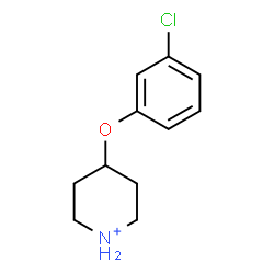 ChemSpider 2D Image | 4-(3-Chlorophenoxy)piperidinium | C11H15ClNO