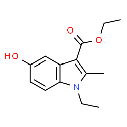 ChemSpider 2D Image | ethyl 1-ethyl-5-hydroxy-2-methylindole-3-carboxylate | C14H17NO3