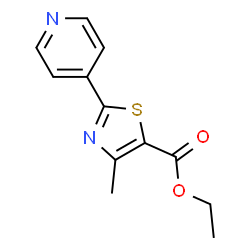 ChemSpider 2D Image | Ethyl 4-methyl-2-(pyridin-4-yl)thiazole-5-carboxylate | C12H12N2O2S