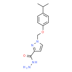 ChemSpider 2D Image | 1-(4-ISOPROPYLPHENOXYMETHYL)PYRAZOLE-3-CARBOHYDRAZIDE | C14H18N4O2
