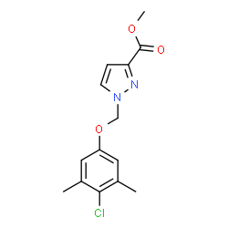 ChemSpider 2D Image | methyl 1-(4-chloro-3,5-dimethylphenoxymethyl)pyrazole-3-carboxylate | C14H15ClN2O3