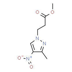 ChemSpider 2D Image | Methyl 3-methyl-4-nitro-1H-pyrazole-1-propanoate | C8H11N3O4