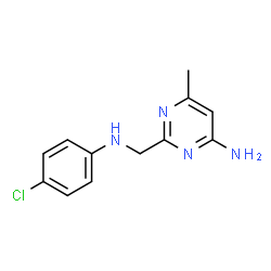 ChemSpider 2D Image | 2-{[(4-Chlorophenyl)amino]methyl}-6-methyl-4-pyrimidinamine | C12H13ClN4