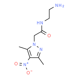 ChemSpider 2D Image | N-(2-Aminoethyl)-3,5-dimethyl-4-nitro-1H-pyrazole-1-acetamide | C9H15N5O3
