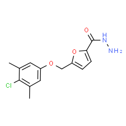 ChemSpider 2D Image | 5-[(4-Chloro-3,5-dimethylphenoxy)methyl]-2-furohydrazide | C14H15ClN2O3