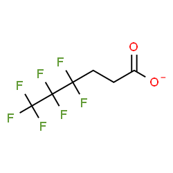 ChemSpider 2D Image | 4,4,5,5,6,6,6-Heptafluorohexanoate | C6H4F7O2