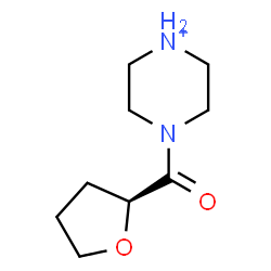 ChemSpider 2D Image | 4-[(2S)-Tetrahydro-2-furanylcarbonyl]piperazin-1-ium | C9H17N2O2