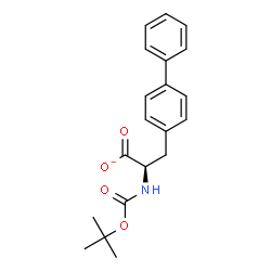 ChemSpider 2D Image | (2R)-3-(4-Biphenylyl)-2-({[(2-methyl-2-propanyl)oxy]carbonyl}amino)propanoate | C20H22NO4