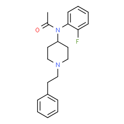 ChemSpider 2D Image | N-(2-Fluorophenyl)-N-[1-(2-phenylethyl)-4-piperidinyl]acetamide  | C21H25FN2O
