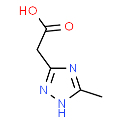 ChemSpider 2D Image | 1H-1,2,4-triazole-5-acetic acid, 3-methyl- | C5H7N3O2