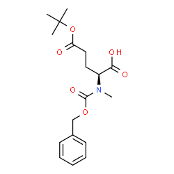ChemSpider 2D Image | (2S)-2-{[(benzyloxy)carbonyl](methyl)amino}-5-(tert-butoxy)-5-oxopentanoic acid | C18H25NO6
