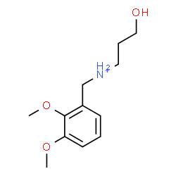 ChemSpider 2D Image | N-(2,3-Dimethoxybenzyl)-3-hydroxy-1-propanaminium | C12H20NO3