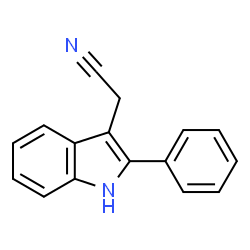 ChemSpider 2D Image | 2-PHENYLINDOLE-3-ACETONITRILE | C16H12N2