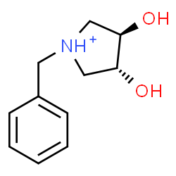 ChemSpider 2D Image | (3R,4R)-1-Benzyl-3,4-dihydroxypyrrolidinium | C11H16NO2
