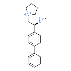 ChemSpider 2D Image | 1-[(2S)-2-(4-Biphenylyl)-2-(methylammonio)ethyl]pyrrolidinium | C19H26N2