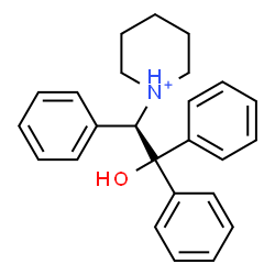 ChemSpider 2D Image | 1-[(1R)-2-Hydroxy-1,2,2-triphenylethyl]piperidinium | C25H28NO