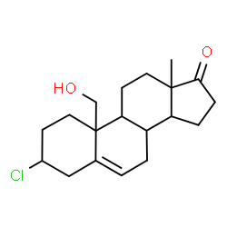 ChemSpider 2D Image | 3-Chloro-19-hydroxyandrost-5-en-17-one | C19H27ClO2