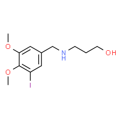 ChemSpider 2D Image | 3-[(3-Iodo-4,5-dimethoxybenzyl)amino]-1-propanol | C12H18INO3
