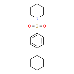 ChemSpider 2D Image | 1-[(4-Cyclohexylphenyl)sulfonyl]piperidine | C17H25NO2S