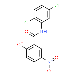 ChemSpider 2D Image | 2-[(2,5-Dichlorophenyl)carbamoyl]-4-nitrophenolate | C13H7Cl2N2O4