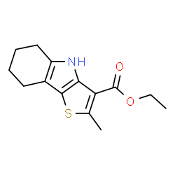ChemSpider 2D Image | ethyl 2-methyl-4H,5H,6H,7H,8H-thieno[3,2-b]indole-3-carboxylate | C14H17NO2S