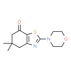 ChemSpider 2D Image | 5,5-Dimethyl-2-morpholin-4-yl-5,6-dihydro-4H-benzothiazol-7-one | C13H18N2O2S