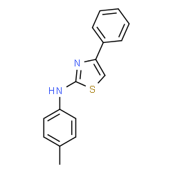 ChemSpider 2D Image | N-(4-Methylphenyl)-4-phenyl-1,3-thiazol-2-amine | C16H14N2S