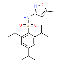 ChemSpider 2D Image | 2,4,6-Triisopropyl-N-(5-methyl-1,2-oxazol-3-yl)benzenesulfonamide | C19H28N2O3S