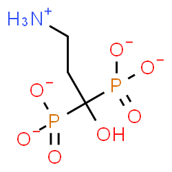 ChemSpider 2D Image | (3-Ammonio-1-hydroxy-1,1-propanediyl)bis(phosphonate) | C3H8NO7P2