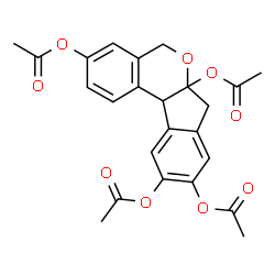 ChemSpider 2D Image | 7,11b-Dihydroindeno[2,1-c]isochromene-3,6a,9,10(5H)-tetrayl tetraacetate | C24H22O9