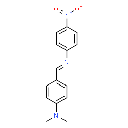 ChemSpider 2D Image | N,N-Dimethyl-4-{[(4-nitrophenyl)imino]methyl}aniline | C15H15N3O2