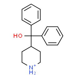 ChemSpider 2D Image | 4-[Hydroxy(diphenyl)methyl]piperidinium | C18H22NO